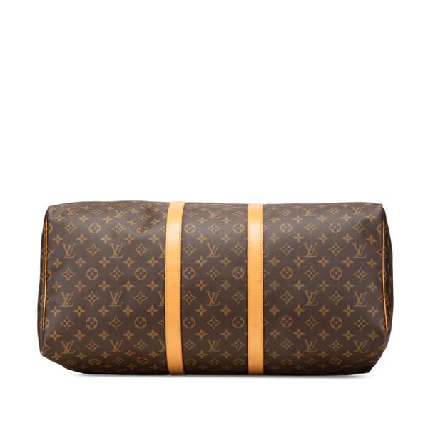 Pre-owned Louis Vuitton Monogram Keepall 55 Brown