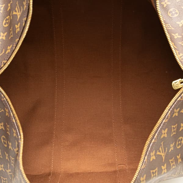 Pre-owned Louis Vuitton Monogram Keepall 55 Brown