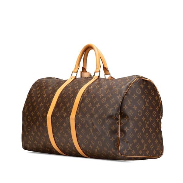 Pre-owned Louis Vuitton Monogram Keepall 55 Brown