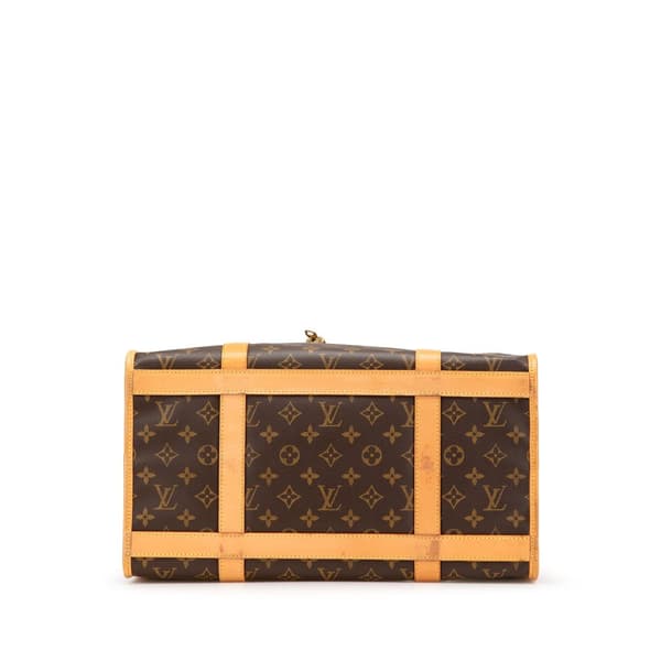 Pre-owned Louis Vuitton Monogram Sac Chien Pet Carrier 40 Brown