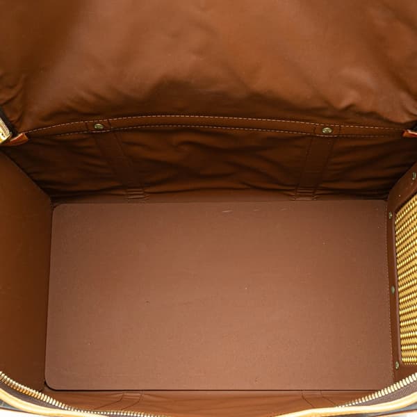 Pre-owned Louis Vuitton Monogram Sac Chien Pet Carrier 40 Brown