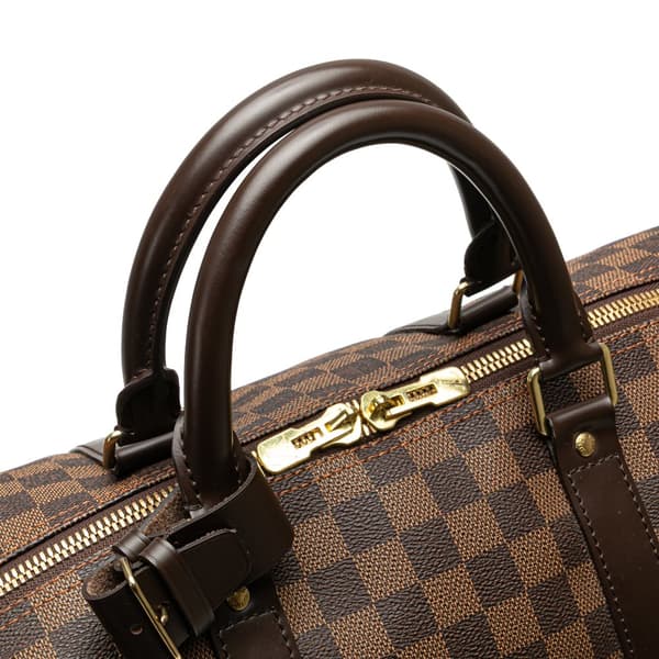 Pre-owned Louis Vuitton Damier Ebene Keepall 50 Brown