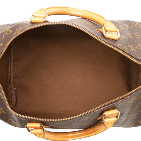 Pre-owned Louis Vuitton Monogram Speedy 35 Brown