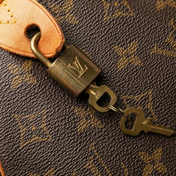 Pre-owned Louis Vuitton Monogram Speedy 35 Brown