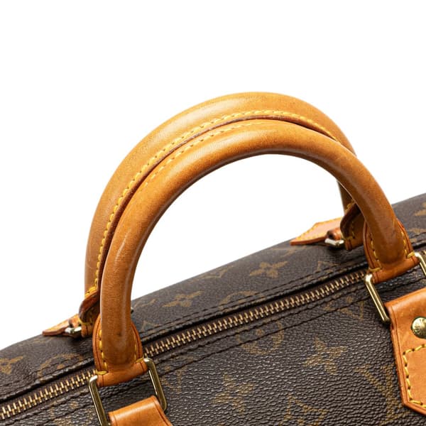 Pre-owned Louis Vuitton Monogram Speedy 35 Brown