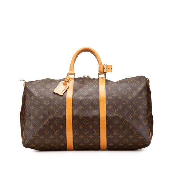 Pre-owned Louis Vuitton Monogram Keepall 50 Brown