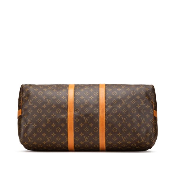 Pre-owned Louis Vuitton Monogram Keepall Bandouliere 55 Brown