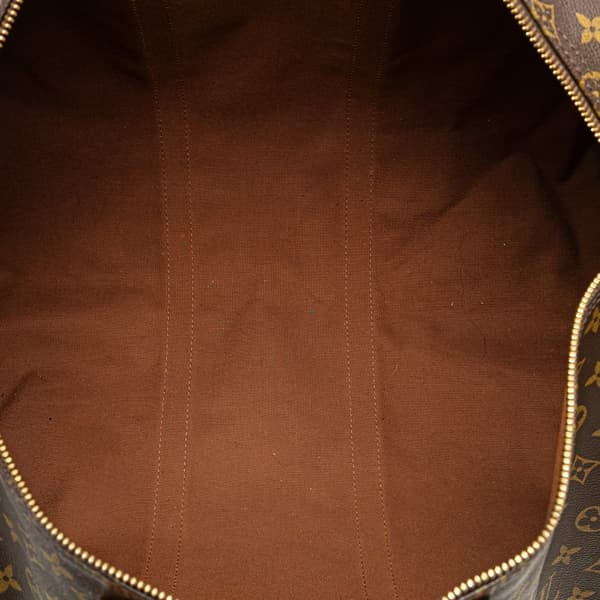 Pre-owned Louis Vuitton Monogram Keepall Bandouliere 55 Brown
