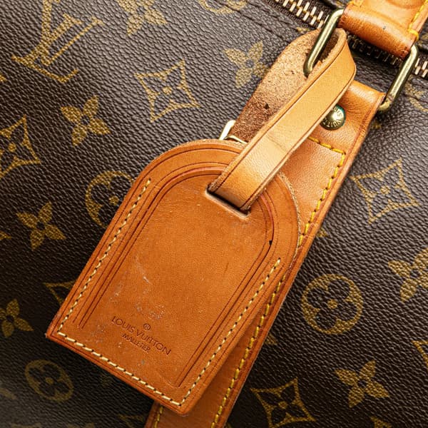 Pre-owned Louis Vuitton Monogram Keepall Bandouliere 55 Brown