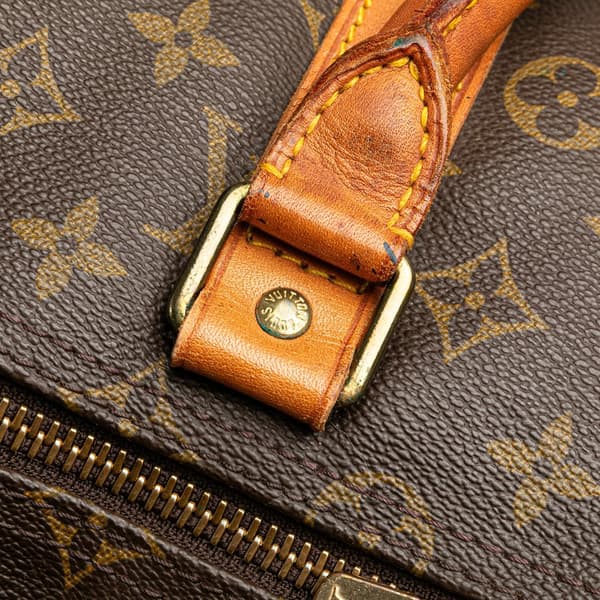 Pre-owned Louis Vuitton Monogram Keepall Bandouliere 55 Brown