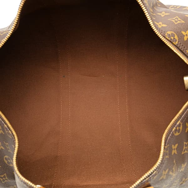 Pre-owned Louis Vuitton Monogram Keepall 50 Brown