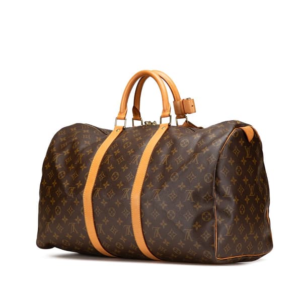 Pre-owned Louis Vuitton Monogram Keepall 50 Brown