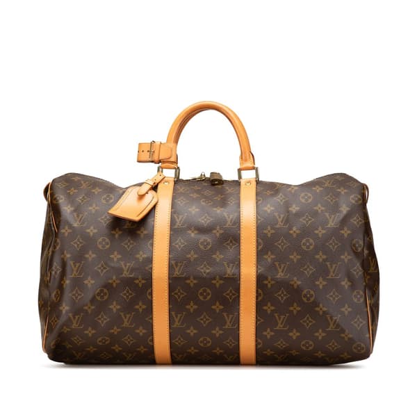 Pre-owned Louis Vuitton Monogram Keepall 50 Brown