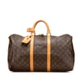 Pikkukuva 1 / 10: Pre-owned Louis Vuitton Monogram Keepall 50 Brown