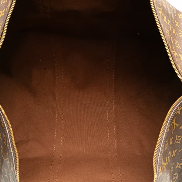 Pre-owned Louis Vuitton Monogram Keepall 60 Brown