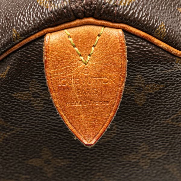 Pre-owned Louis Vuitton Monogram Speedy 35 Brown