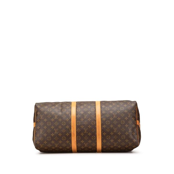 Pre-owned Louis Vuitton Monogram Keepall Bandouliere 55 Brown