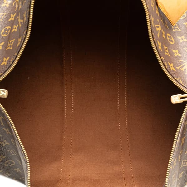 Pre-owned Louis Vuitton Monogram Keepall Bandouliere 55 Brown