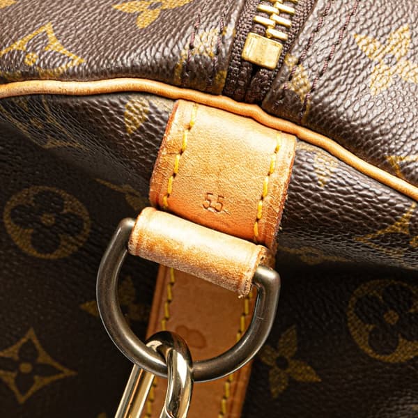 Pre-owned Louis Vuitton Monogram Keepall Bandouliere 55 Brown