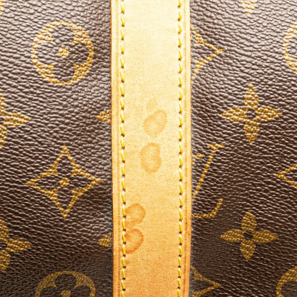 Pre-owned Louis Vuitton Monogram Keepall Bandouliere 55 Brown