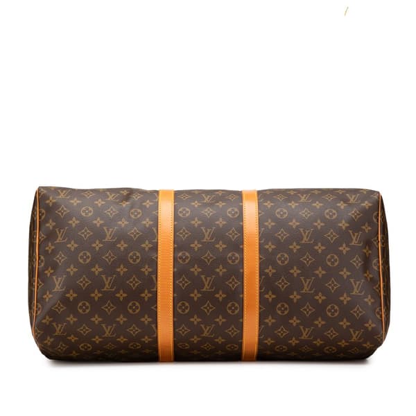 Pre-owned Louis Vuitton Monogram Keepall 55 Brown