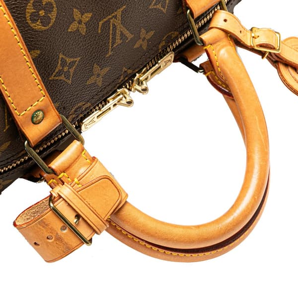 Pre-owned Louis Vuitton Monogram Keepall 55 Brown