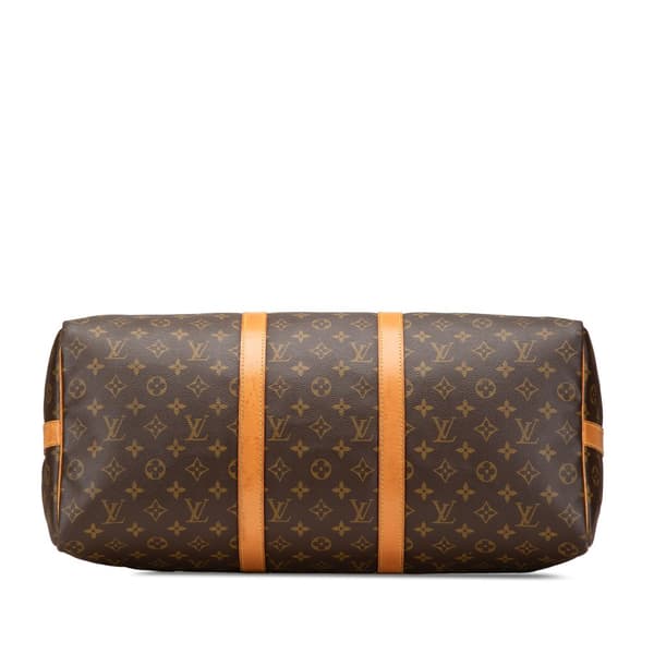 Pre-owned Louis Vuitton Monogram Keepall Bandouliere 50 Brown