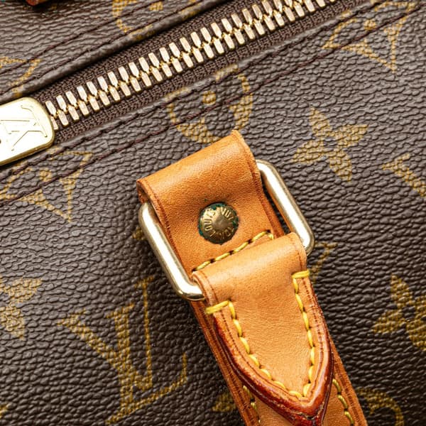 Pre-owned Louis Vuitton Monogram Keepall Bandouliere 50 Brown