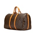 Miniatyrbild 2 av 9: Pre-owned Louis Vuitton Monogram Keepall Bandouliere 50 Brown