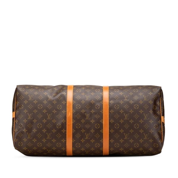 Pre-owned Louis Vuitton Monogram Keepall Bandouliere 60 Brown