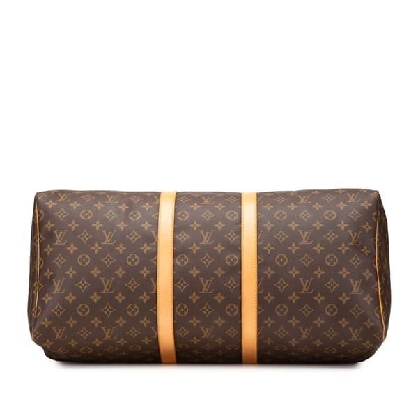Pre-owned Louis Vuitton Monogram Keepall 55 Brown