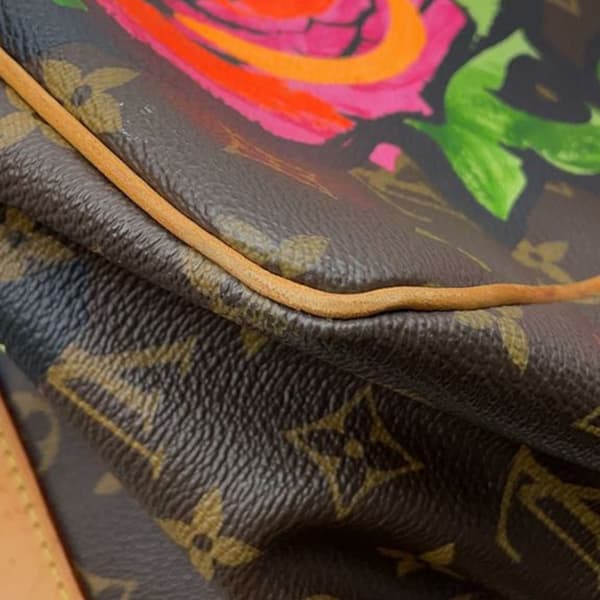 Pre-owned Louis Vuitton Monogram Roses Keepall 50 Brown