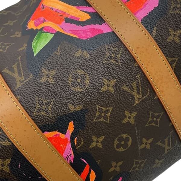 Pre-owned Louis Vuitton Monogram Roses Keepall 50 Brown
