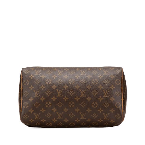 Pre-owned Louis Vuitton Monogram Speedy 35 Brown