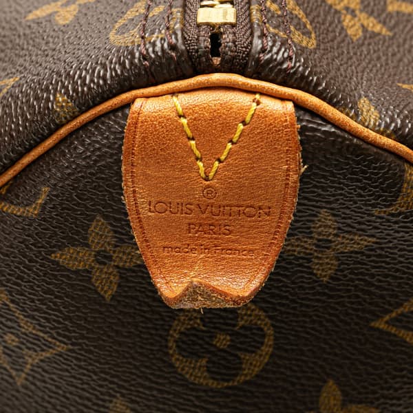 Pre-owned Louis Vuitton Monogram Speedy 35 Brown