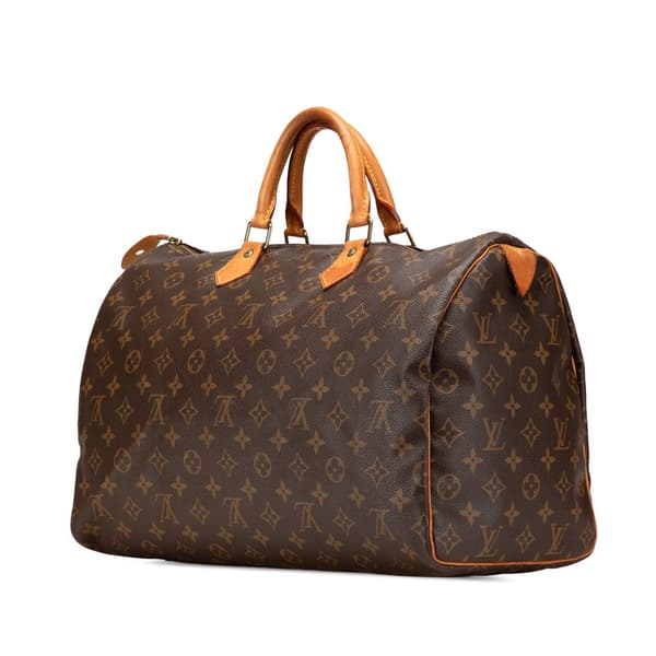 Pre-owned Louis Vuitton Monogram Speedy 40 Brown