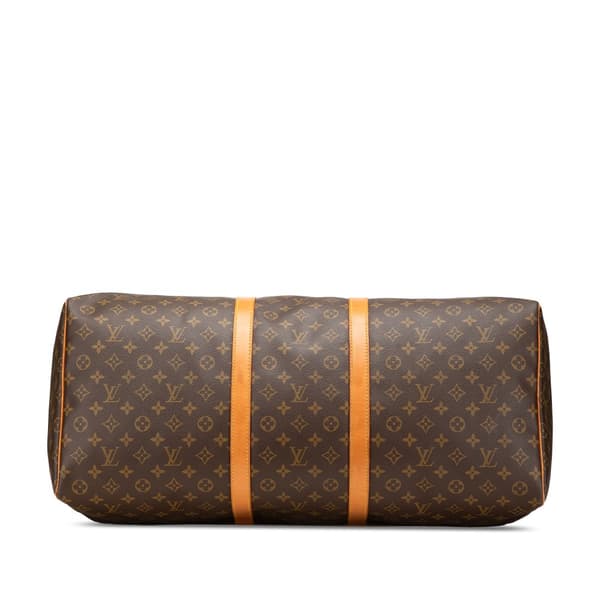 Pre-owned Louis Vuitton Monogram Keepall 60 Brown