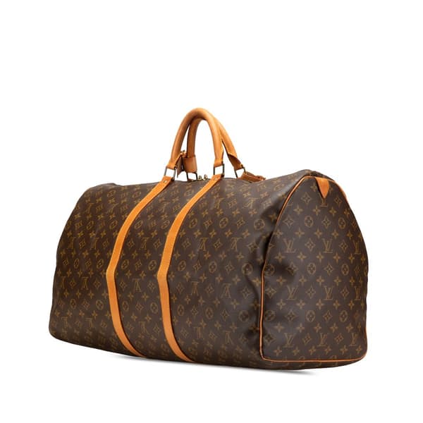 Pre-owned Louis Vuitton Monogram Keepall 60 Brown