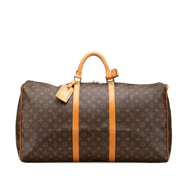 Pre-owned Louis Vuitton Monogram Keepall 60 Brown