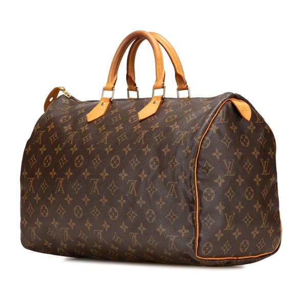 Pre-owned Louis Vuitton Monogram Speedy 40 Brown
