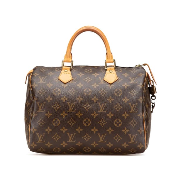 Pre-owned Louis Vuitton Monogram Speedy 30 Brown