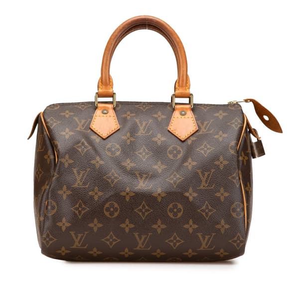 Pre-owned Louis Vuitton Monogram Speedy 25 Brown