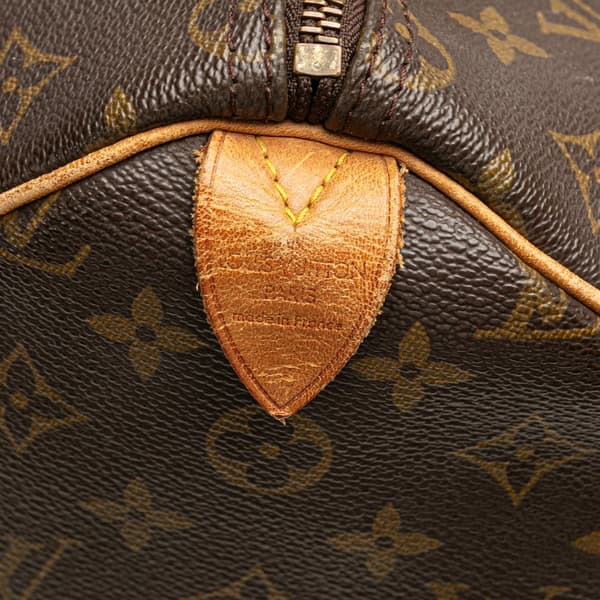 Pre-owned Louis Vuitton Monogram Speedy 35 Brown
