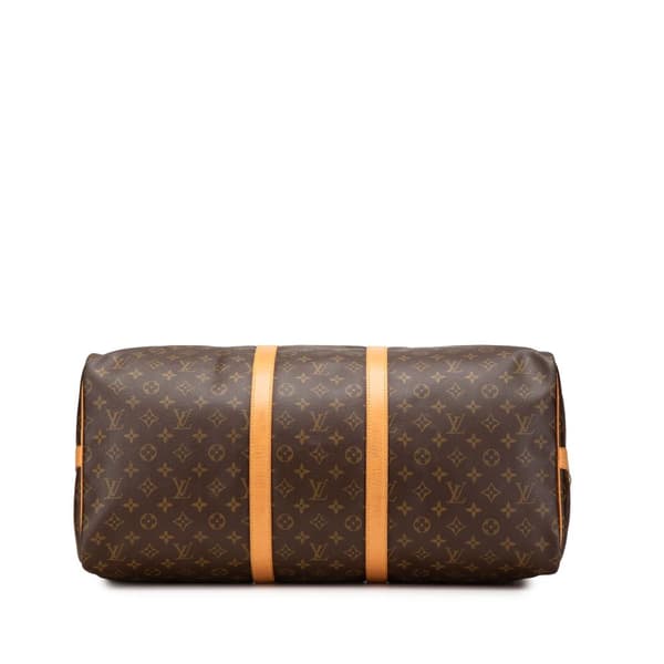 Pre-owned Louis Vuitton Monogram Keepall Bandouliere 55 Brown