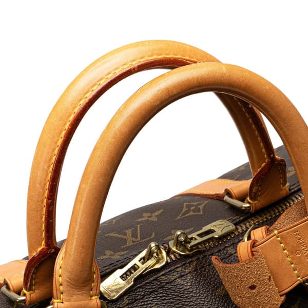 Pre-owned Louis Vuitton Monogram Keepall Bandouliere 55 Brown