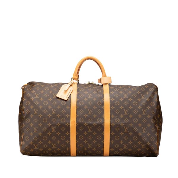 Pre-owned Louis Vuitton Monogram Keepall 60 Brown