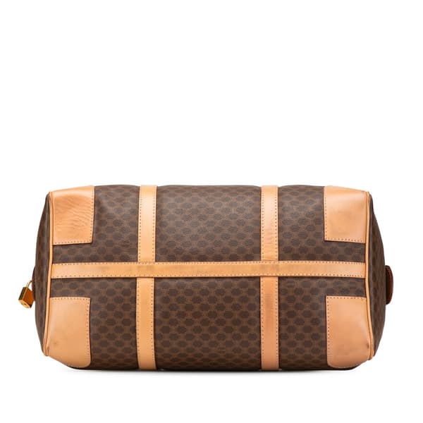 Pre-owned Celine Macadam Coated Canvas Travel Bag Brown