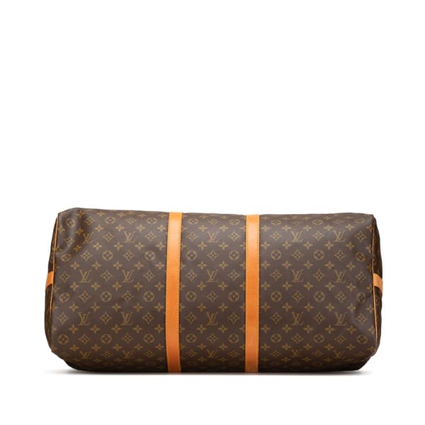 Pre-owned Louis Vuitton Monogram Keepall Bandouliere 60 Brown