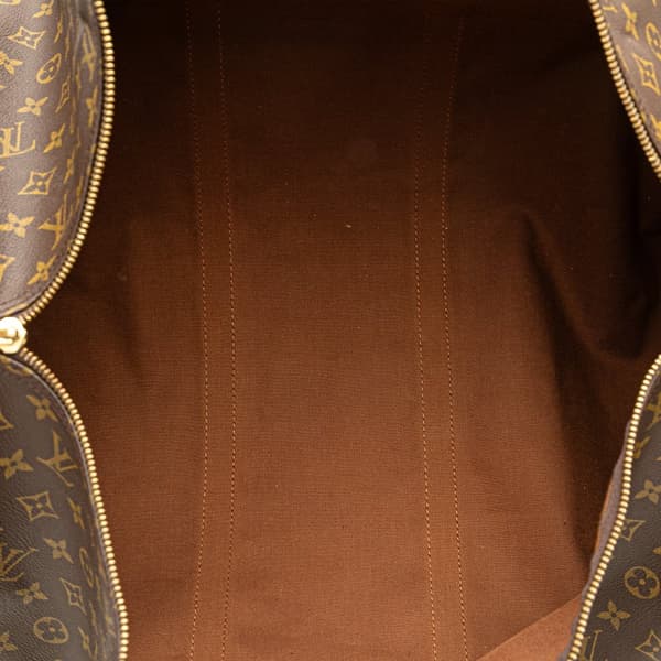Pre-owned Louis Vuitton Monogram Keepall Bandouliere 60 Brown