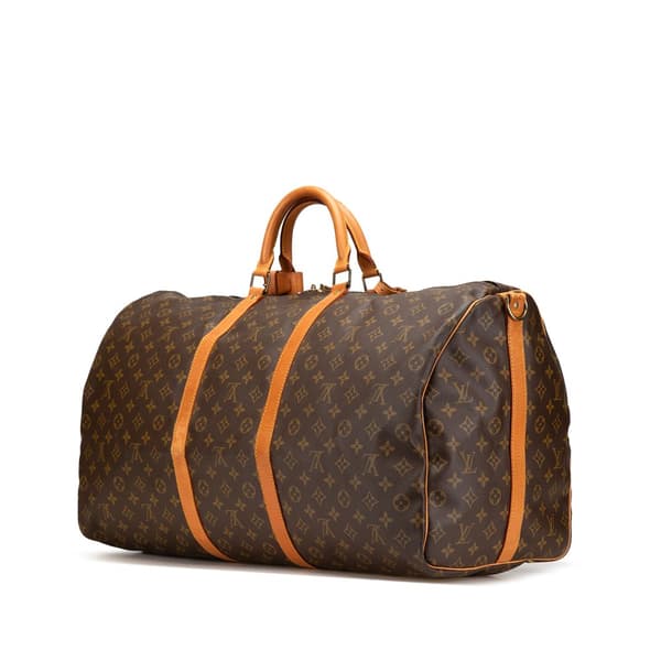 Pre-owned Louis Vuitton Monogram Keepall Bandouliere 60 Brown